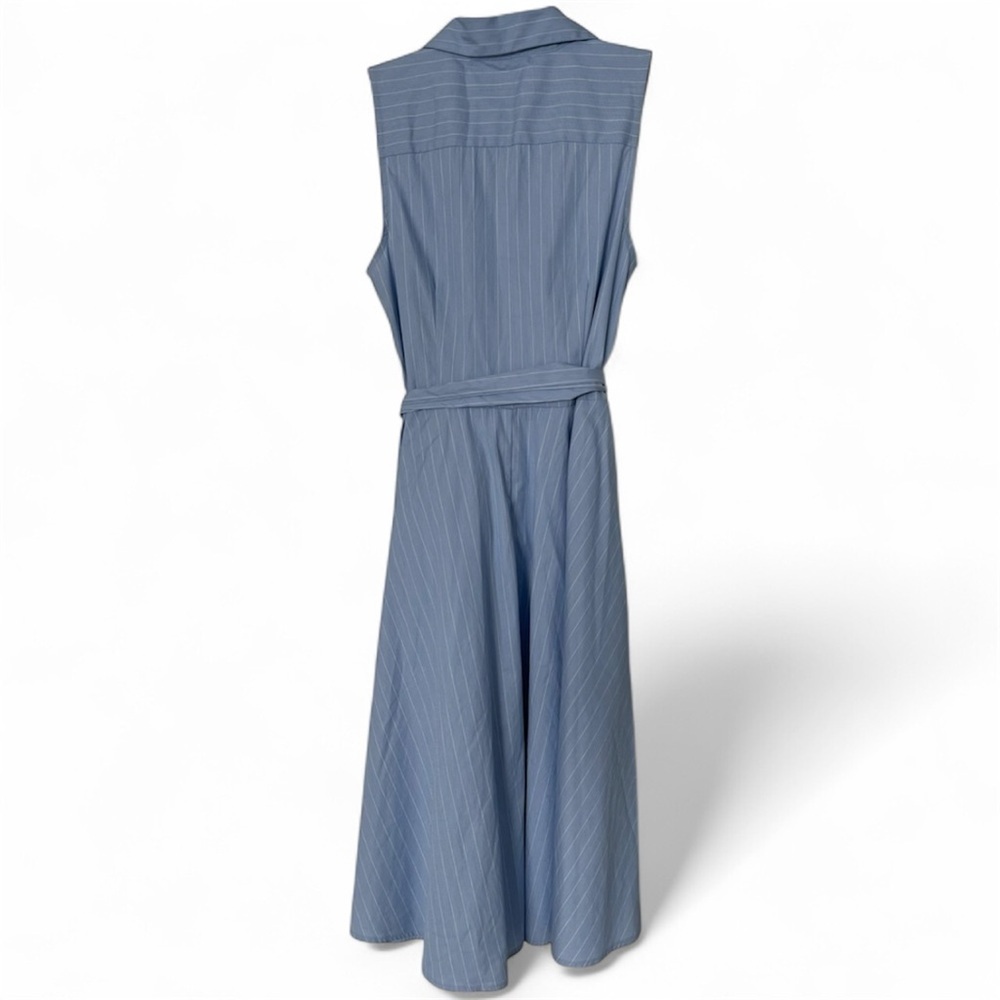 Ann Taylor Factory Sky Blue Midi Dress with Tie Waist | Size 0 | NWT - Picture 2 of 9